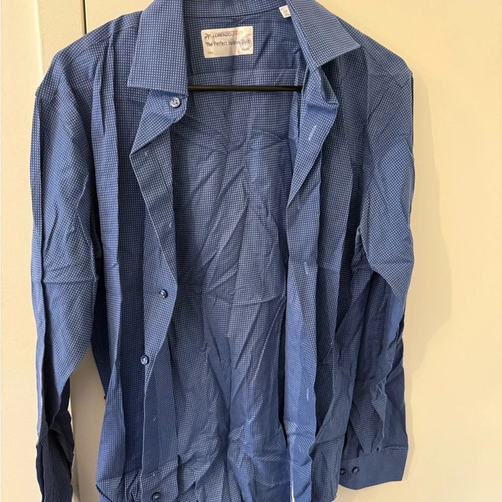 Lorenzo Uomo Blue Patterned Shirt